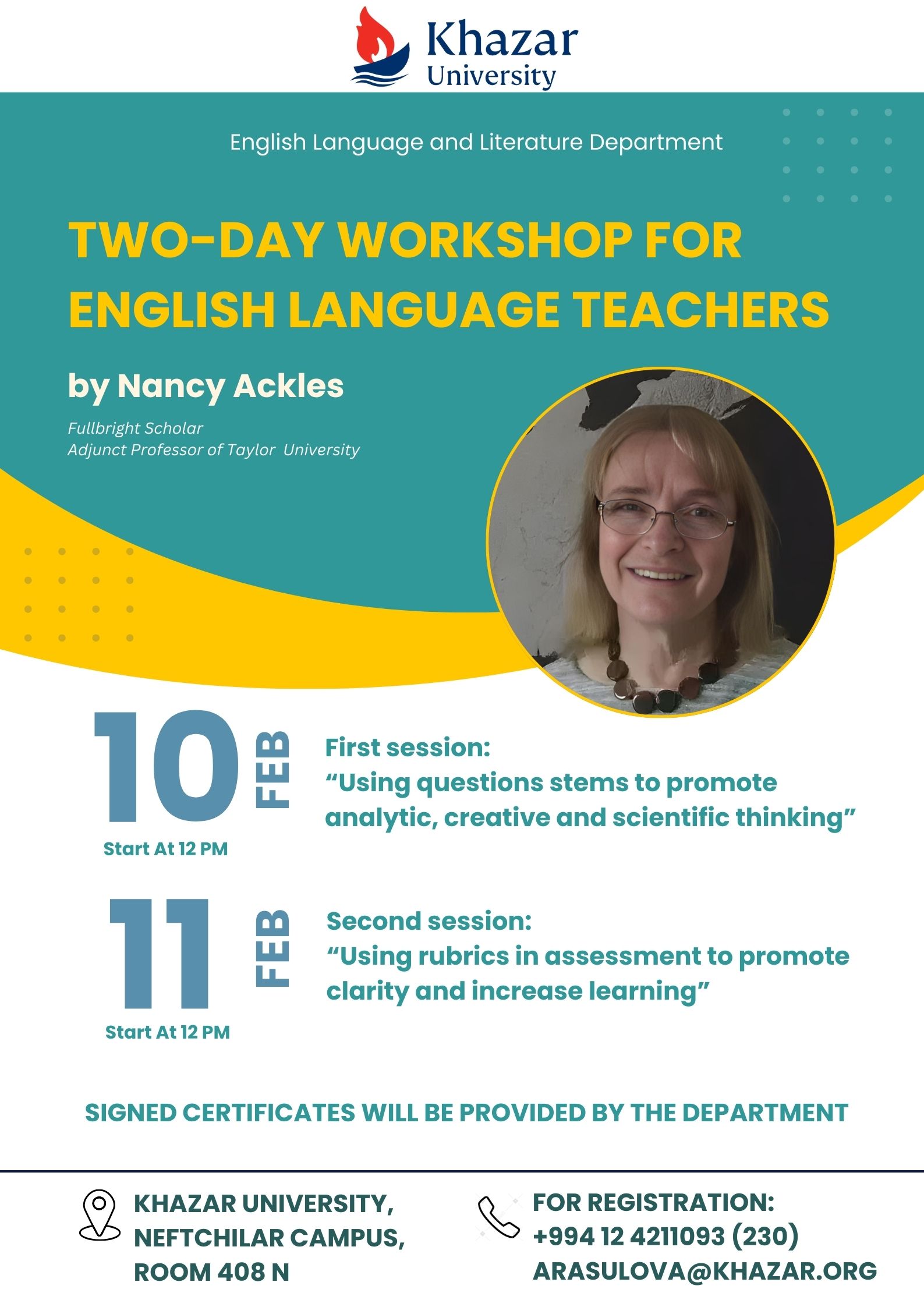Two-Day Workshop for English Language Teachers